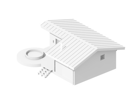 Sauna with a Terrace and Hot Tub Modelo 3D