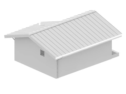 Sauna con terrazza e vasca idromassaggio Modello 3D