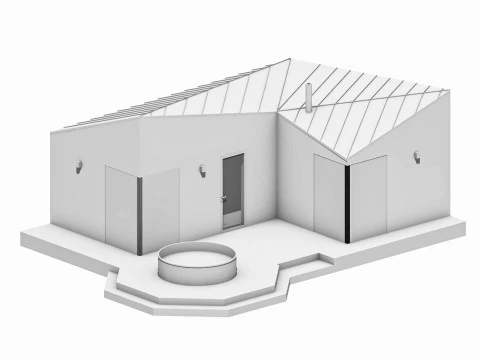 Small Scandinavian SAUNA 3D Model