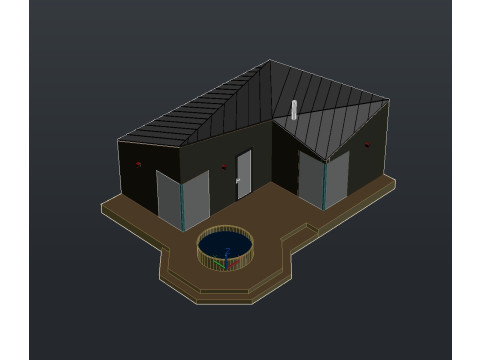 Small Scandinavian SAUNA Modèle 3D