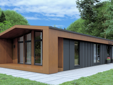 Single-Storey Modular House 3D Model