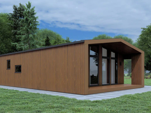 Rumah Modular Satu Lantai Model 3D