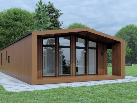 Single-Storey Modular House 3D Model