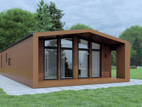 Rumah Modular Satu Lantai Model 3D