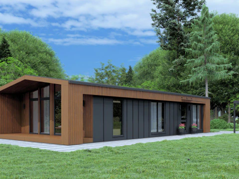 Rumah Modular Satu Lantai Model 3D