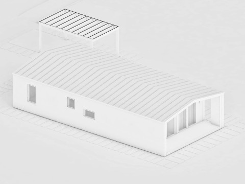 Single-Storey Modular House 3D Model