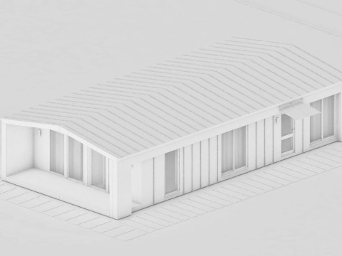 Single-Storey Modular House 3D Model