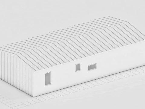 Rumah Modular Satu Lantai Model 3D