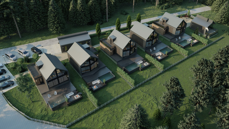 Resor Pondok dengan SPA Model 3D .c4d .max .obj .3ds .fbx .stl .blend