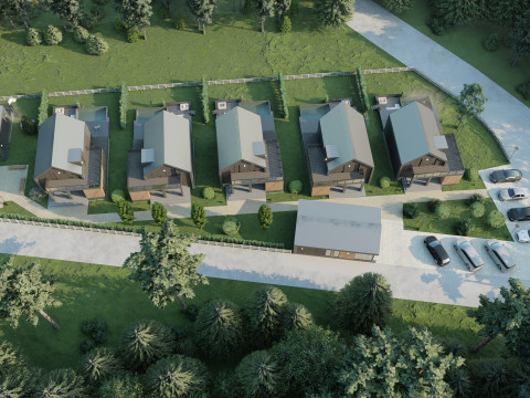 Resor Pondok dengan SPA Model 3D