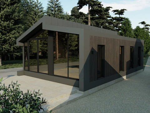 Cottage Resort con SPA Modello 3D