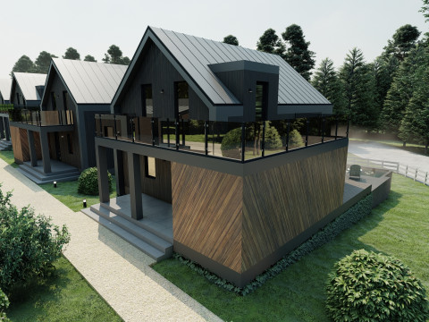 Resor Pondok dengan SPA Model 3D