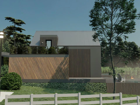 Cottage Resort con SPA Modello 3D