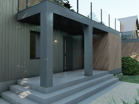 Resor Pondok dengan SPA Model 3D