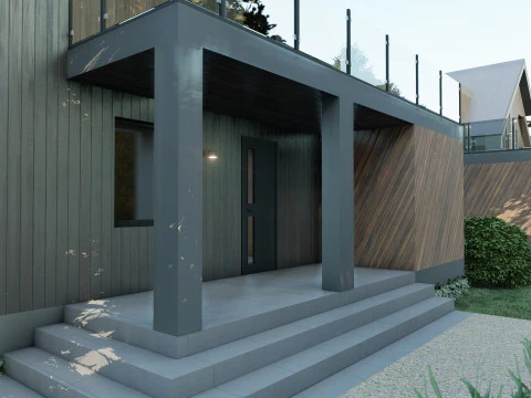 Cottage Resort con SPA Modello 3D