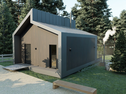 Resor Pondok dengan SPA Model 3D