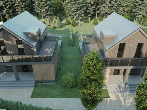 Cottage Resort con SPA Modello 3D