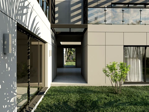 Modern modular apartment building 3D Model