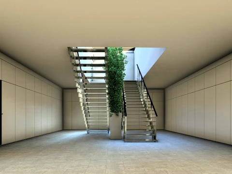 Modern modular apartment building 3D Model