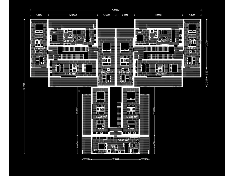 Modern modular apartment building 3D Model