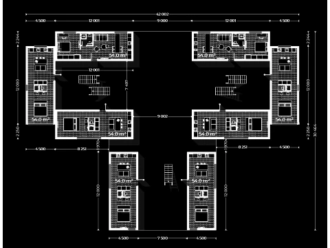 Modern modular apartment building 3D Model