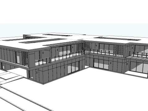 Modern modular apartment building 3D Model
