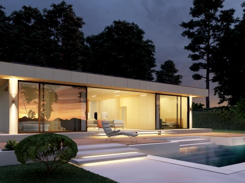 Modern Pavilion House ArchiCAD BIM 3D Model