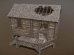 old wooden shack 3D Модель