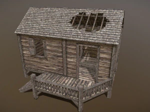old wooden shack 3D Model