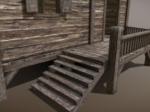 old wooden shack 3D Model