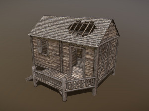 old wooden shack 3D Model