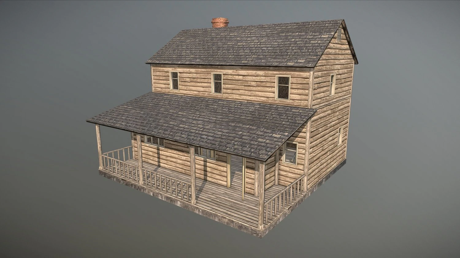 hq abandoned house 3D Model .c4d .max .obj .3ds .fbx .stl .blend