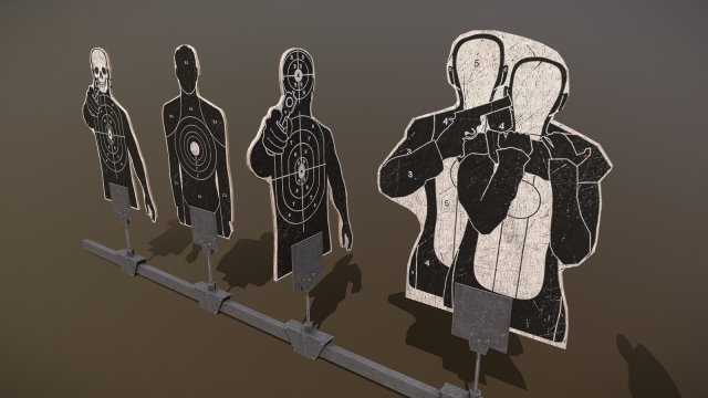 shooting targets pack 3D Model .c4d .max .obj .3ds .fbx .stl .blend 