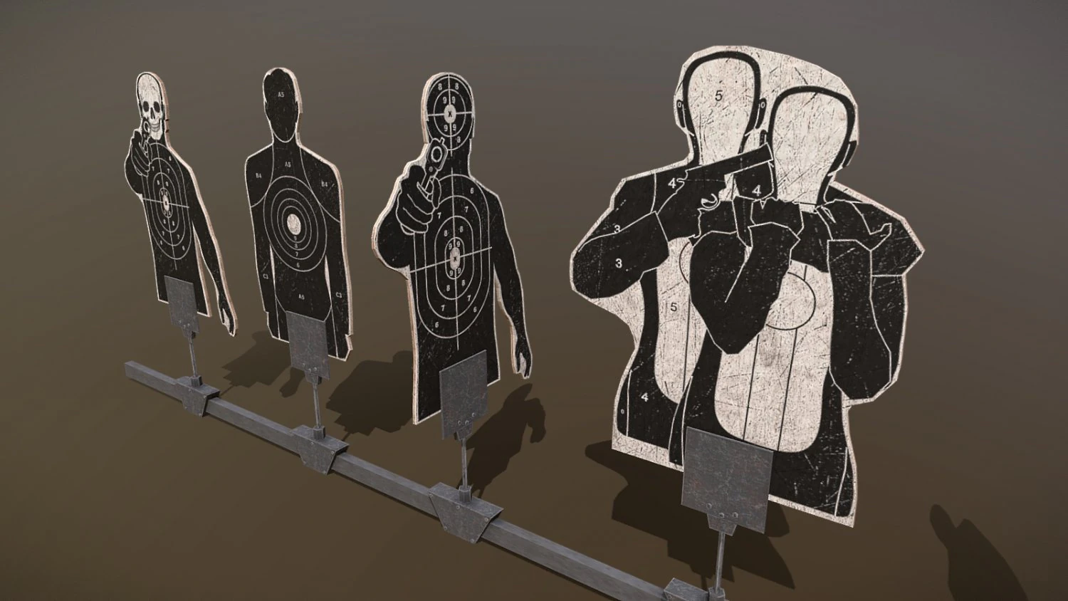 shooting targets pack 3D Model .c4d .max .obj .3ds .fbx .stl .blend