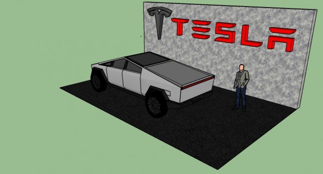 cybertruck 3D 模型 .c4d .max .obj .3ds .fbx .stl .blend 