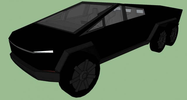 cybertruck 6x6 Model 3D .c4d .max .obj .3ds .fbx .stl .blend