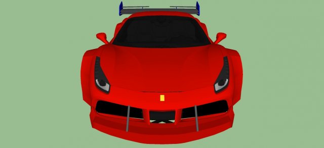 ferrari 488 3D Модель .c4d .max .obj .3ds .fbx .stl .blend 