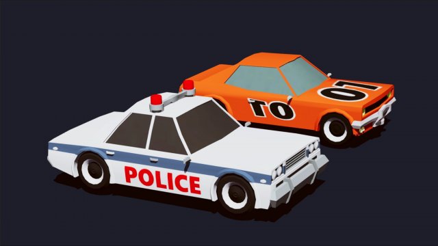 cartoon vehicles low poly cars free 3D Model .c4d .max .obj .3ds .fbx .stl .blend 