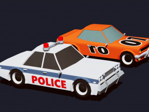 cartoon vehicles low poly cars free Modelo 3D