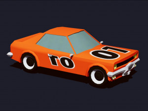 cartoon vehicles low poly cars free 3D Model