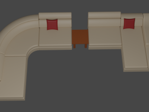 Corner sofa set 3D Model