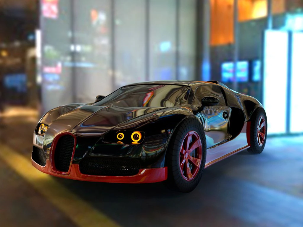 bugatty veyron 3D Model .c4d .max .obj .3ds .fbx .stl .blend 