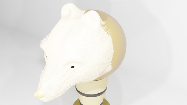 a bear chess piece 3D Model .c4d .max .obj .3ds .fbx .stl .blend 