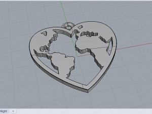 pendant continent Modelo 3D