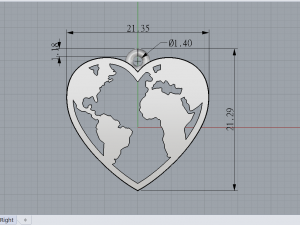 pendant continent Modelo 3D