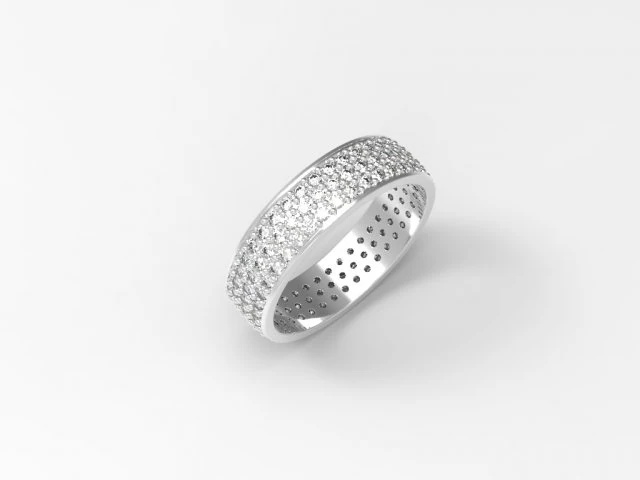 ring with stone settings 3D Model .c4d .max .obj .3ds .fbx .stl .blend 