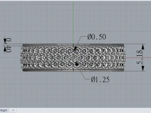ring with stone settings 3D Model