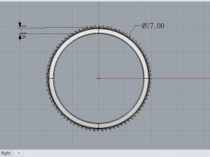 ring with stone settings Modelo 3D