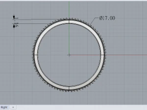 ring with stone settings 3D Model