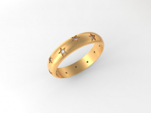 ring with stars 3D Model